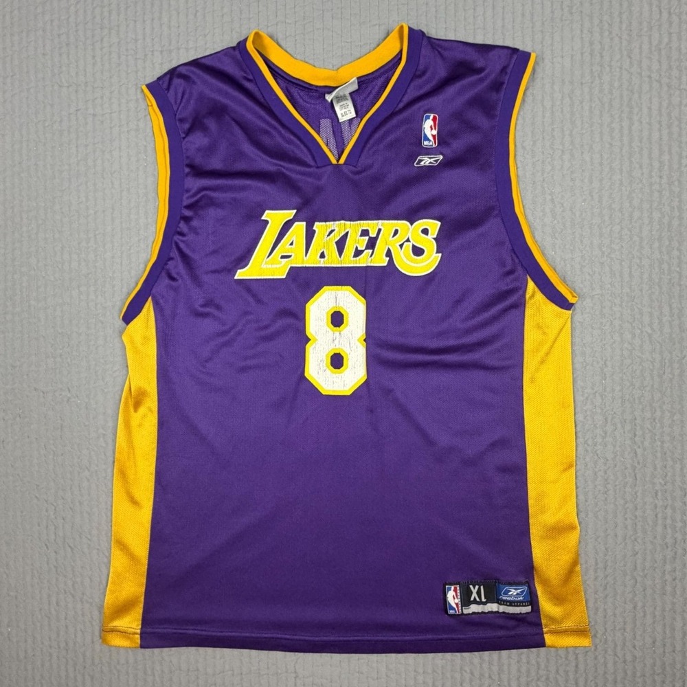 Vintage Reebok Kobe Bryant LA Lakers #8 Jersey Mens XL Purple NBA Basketball